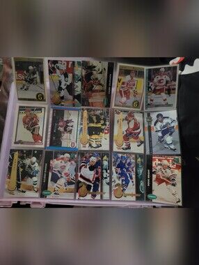 NHL Multi-Team Hockey Card Sheet in Red, Black, White, Yellow